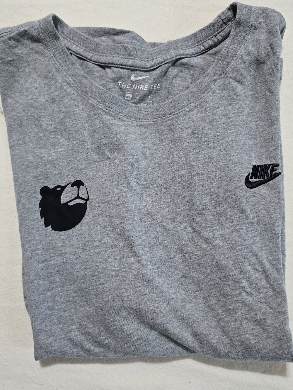 Nike Hertha BSC Gray T-Shirt XXL Soccer Football Embroidered Logo Berlin